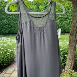 Torrid Gray Mesh Tank Top Size 00